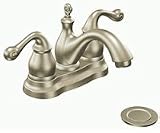 MOEN Belden 2 Handle 4 Center Lav Faucet BRSHD NICKEL