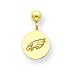 14K Philladelphia Eagles Disc w/Eagles Head Ball Post Earrings