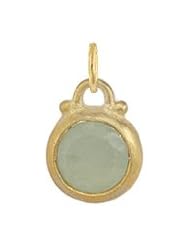 March Aquamarine Charm in 24 Karat Gold Vermeil