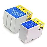 Electronics : PCArena - 1 Pair of Ink Cartridges for Epson Stylus C42 PLUS, C42S, C42, C42UX, C42SX, C44UX, C44, C44 PLUS, C46 Compatibles T036 T037