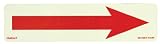 Jessup EG-7520-F-114-RP Arrow - Sign, Red Arrow on Photoluminescent Background, 14-by-3-1/2-Inch