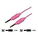 Cables Unlimited Ka-Bling AUD-1100-06P 2-Meter 3.5mm Stereo Audio Cable (Pink)