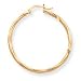 14k Polished 2mm Twisted Hoop Earrings