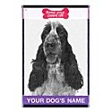 Cocker Spaniel (Spotted) 16 x 24 Personalized Name Only Golf Towel - Black/White