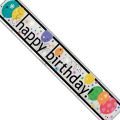 Banner Happy Birthday Geburtstagsbanner 3,65m Folie Banner Happy Birthday Geburtstagsbanner 3,65m Folie