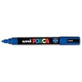 Brand New. uni Posca PC5M Marker Medium Tip Line Width 1.8-2.5mm Blue Ref 9002101 [Pack 12]