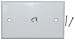 RJ11, 4C White Smooth Telephone Wall Plate