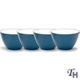 Noritake 4-Inch Colorwave Bowl, Blue, Set of 4