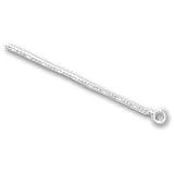 14in Rhodium-plated Figaro Watch Chain by A Great Jewelry Co.