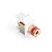 Electronics : Leviton 40833-BWR QuickPort Binding Post Connector, Red Stripe, White