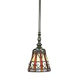 Ava Piccolo Tiffany Style Stained Glass Mini Pendant Lamp