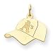 14K Oakland Athletics Med Initial Hat Charm