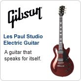 Gibson Les Paul Studio Electric Guitar, Ebony - Gold Hardware