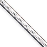 Sterling Silver 3.0mm Round Snake Chain Necklace - 24 Inch - Lobster Claw - JewelryWeb