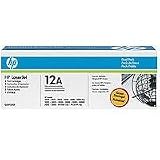 HP LaserJet 12A Print Cartridge in Retail Packaging - Dual Pack Q2612AD (Black)