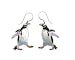 Gentoo Penguin Silver and Enamel Earrings