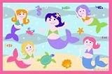 LA Rug Mermaids 19-by-29-Inch Nylon Area Rug