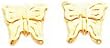 14K Yellow Gold Butterfly Stud Earrings Jewelry New |D