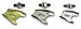 Third Party New : Distributor Hold Down Clamp Ford Small Block Engines Incl. Stud/Washer/Nut Chrome-Plated Steel