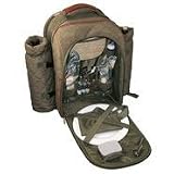 Picnic Gift Alpine Two Person Picnic Pack with 2 wine Totes Bourbon Collection