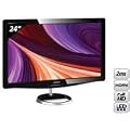 PHILIPS 248C3LHSB/00 59,90cm 23,6Zoll TFT/LCD wide LED Full HD 1920x1080 300cd 20Mio:1 5ms 16:9 16,7Mio VGA/HDMI E.Star 5.0 schwarz