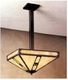Arroyo Craftsman PCH-16O-F-P Pasadena 4 Light Semi Flush Mount in Pewter with Frosted glass
