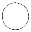 Sterling Silver Rubber Necklace - Size: 16'' to 20''