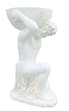 Eigenschaften   / Männerfigur mit Pflanzsschale handbemalt 71 cm hoch (0009)