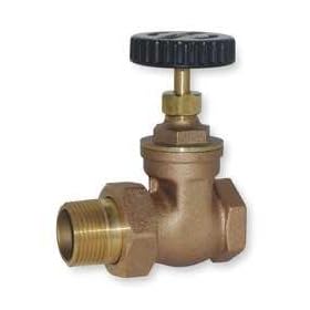 Industrial Grade 1RLU3 Radiator Gate Valve, 1 In, Straight, Brass