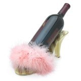Pink Fur High Heel Bottle Holder