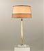 Currey and Company 6270 Aged Brass Debut Table Lamp with Oyster/Taupe Shantung Shades