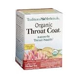 Traditional Medicinals Organic Throat Coat Herbal Tea, 16-Count Wrapped Tea Bags (Pack of 6)