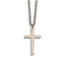 124. 9ct Gold Polished Plain Cross Pendant