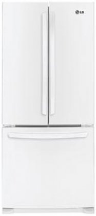 LG 3-Door French Door White Bottom Freezer Refrigerator