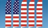 US Flag 5 Feather Banner Set with Poles and Mounts (11 x 2.5 Feet each)