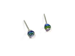 Vitrail Medium Faceted Ball Swarovski Crystal Element Stud Earrings, 4mm