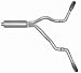 Dual Extreme Exhaust Kit Exits Behind Rear Tire At An Aggressive Angle Incl. Muffler/3 in. Pipes/4 in. Stainless Tips/Hangers/Clamps Aluminized