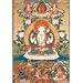 Giclée (Thanka Print on Canvas) Depicting 4-armed Avalokiteshvara, 18