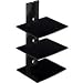 Mount-It! Triple Glass Shelves DVD/DVR/Component Wall Mount Shelf with Cable Management System