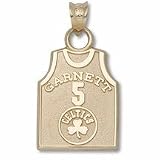 Kevin Garnett Boston Celtics 5/8 Garnett #5 Jersey Pendant - 10KT Gold Jewelry