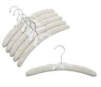 Natural Canvas Padded Hangers w/ Chrome Hook