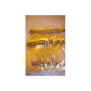 Click here to buy Official Live Strong Lance Armstrong Yellow Cancer LiveSTRONG Rubber Wristband Bracelet ADULT 10....