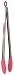 Orka 17-Inch Stainless and Silicone Tongs, Raspberry