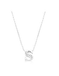 Pave Initial S Pendant Necklace