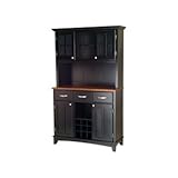 Buffet with 2-Door Hutch - Black/ Oak