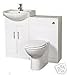 Kitchen & Housewares : Vanity Sink Unit BTW Toilet White Bathroom Suite Basin