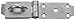 National #N342-550 7-1/2" Stainless Steel Heavy Duty Hinge Hasp