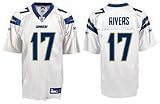 Philip Rivers San Diego Chargers #17 Replica Reebok NFL Football Jersey - New 2007 Design (White)