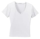 Port Authority - Ladies Sea Breeze V-Neck Tee White-M