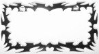 Jagged Edge License Plate Frame (Chrome Plated Metal)